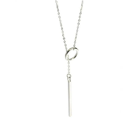 SIfdSeng S925 Sterling Silver Necklace Women's Simple Long Collarbone Chain