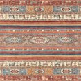 thumbnail image 1 of Ahgly Company Tapis d'Intérieur Carré Abstrait Châtaigne Rouge, 7 Pieds Carré, 1 of 6