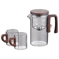 thumbnail image 2 of Huayishang Glass&Bottle Water Separation Glass Teapot With Wooden Handle Teapot Glass Teapot With Infuser Magical Teapot Glass Glass Teapot With Strainer Filter Teapot With Infusers, 2 of 9
