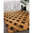 thumbnail image 3 of Ahgly Company Tapis Rectangulaire d'Intérieur Lavable en Machine Rouge Brun Transitionnel, 8 Pieds x 10 Pieds, 3 of 7