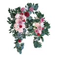 thumbnail image 3 of Rustic Artificial Flower Swag Handmade Hanging for Wreath Handmade Parties Arbor Ornament Pink, 3 of 9