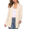 thumbnail image 1 of Wangsaura Women Simple Style Cardigan, Solid Color Long Sleeve Knitwear, 1 of 7