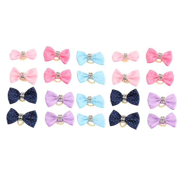 Cute Dog Topknot, Grooming Handcrafted Polyester Material Pet Hair Bows For Daily For Cats
