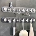 thumbnail image 2 of Maytalsory ABS Clothes Hook Enhancing Style And Adding Atmosphere Non Perforated Bedroom Bathroom Hook Hat Hook Gray translucent col Straight hook style, 2 of 6