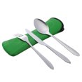thumbnail image 2 of TIMIFIS Travel Cutlery Stainless Steel Fork Spoon Chopsticks Travel Camping Cutlery Eyeful 3Pc Kitchen Appliances, 2 of 4