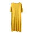 thumbnail image 4 of Timegard Robe de Maison pour Femmes Col en V Manches Courtes Chemises de Nuit Confortables Douces Couleur Unie Décontractées, 4 of 8