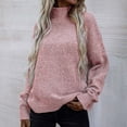 thumbnail image 1 of Fall Fashion Women Casual Comfortable Long Sleeve Turtleneck Sweater, 1 of 7