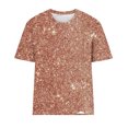 thumbnail image 4 of Amzcrzy Hauts pour Femmes T-Shirts Décontractés à Manches Courtes Hauts d'Été Mode Col Rond Hauts à Sequins pour Femmes Confort Polyvalent Hauts de Sortie Blouses, 4 of 4