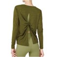 thumbnail image 1 of Hvobtty Longues Chemise à Manches pour Femme à Col Rond, Haut à Col Rond Uni Ample Décontracté de Sport à Manches Longues Roulées, Haut de Sport à Manches Longues, Haut à Manches Longues, Haut/chemise à Col Rond, 1 of 4