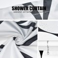 thumbnail image 4 of White Grey Fabric 72 x 72 Inch Cloth Shower Curtain, Waterproof Design and Polyester, Quick-Drying, Heavy Duty Shower Curtains Set for Bathroom, Durable and Washable with 12 Metal Hooks, 4 of 5