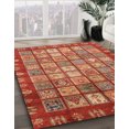 thumbnail image 2 of Ahgly Company Tapis d'Intérieur Ronds Abstraits Rouges Abstraits pour Aire, 8 Pieds Rond, 2 of 6