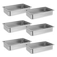 thumbnail image 2 of Aoile 6 Pack Steam Table Pan, Commercial Stainless Steel Hotel Pan (4" Deep, Silver), 2 of 7