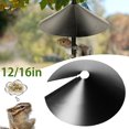 thumbnail image 1 of AMERTEER 12-inch Wrap Around Squirrel Baffle Anti Rust Raccoon Proof Bird Feeder Station Protection Guard Black, 1 of 7