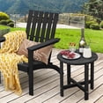 thumbnail image 4 of 18" Patio Adirondack Side Table Weather Resistant HDPE Garden Black, 4 of 10