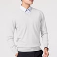 thumbnail image 5 of Xcmzpl Chandail-Robe à Col en V pour Hommes, Tricot, Manches Longues, Coupe Ajustée, Chandails Mode, Chandail à Enfiler, Chandail de Base Uni, Hauts de Chandail d'Automne, 5 of 5
