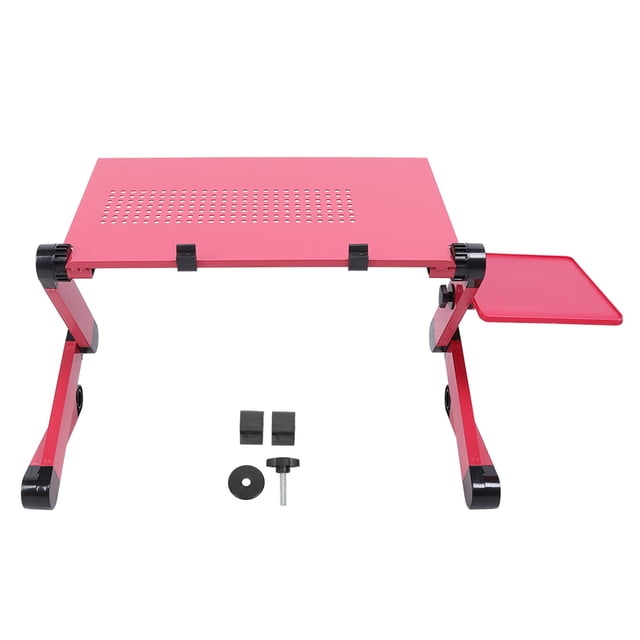 Computer Table, Foldable Lap Table, Table, Modern Style Lap Table For Bed Chair Black,Rose Red