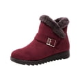 thumbnail image 2 of Bottes d'Automne Grande Taille Isolation Extérieure Bottes de Neige pour Femmes Bout Rond Chaussures à Enfiler Bottes à Fermeture Éclair Décontractées Chaussures pour Femmes Décontractées Automne en Liquidation, 2 of 9