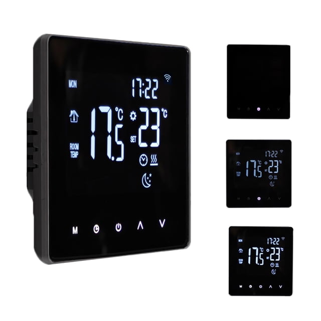 WiFi Smart Thermostat Temperature Controller for Water Heating LCD Display Touch Screen Week Programmable App Control Underfloor Heating Thermostats for Home Office School Hotel