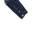 thumbnail image 3 of Women Jean Jacket Long Sleeve Classic Distressed Butterfly Denim Overized Shirt Outwear, 3 of 9