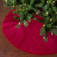 thumbnail image 4 of Northlight 48" Red Quilted Christmas Hexagon Tree Skirt with Velvety Trim, 4 of 4