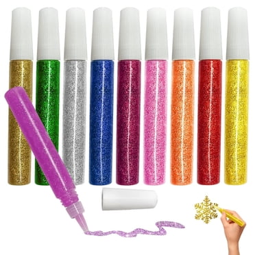 Estbridge 20 Pcs Stylos de Colle Pailletée en Vrac Artisanat Colle Pailletée Bâton de Colle Arc-en-Ciel Colle Pailletée pour Artisanat Cadeaux de Noël Fournitures pour Projets d'Arts DIY Cartes de Scrapbooking (10 Couleurs)