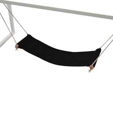 Mini Repose-Pieds de Bureau Portable et Ajustable, Support de Pied, Hamac de Pied de Bureau, Hamac sous le Bureau (Noir)