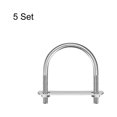 thumbnail image 3 of Unique Bargains Rond U-Bolts 5 Ensembles 47mm (1.85') Largeur Intérieure 65mm Longueur M6 304 Acier Inoxydable avec Rondelles et Plaques d'Écrous, 3 of 5