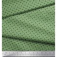 thumbnail image 3 of Soimoi Green Poly Georgette Fabric Scales Geometric Print Sewing Fabric Yard 52 Inch Wide, 3 of 3