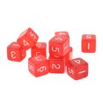 thumbnail image 1 of Dices, 30PCS  Cubes Right Angle Transparent Colored Plastic 6 Sided Dices For Games, 1 of 8