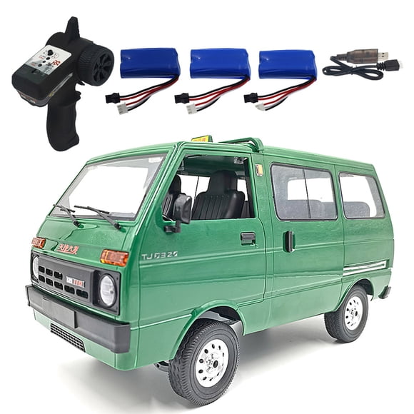 Camions de Drift RC Simulation Moteur Auto Cadeaux Voiture Tout-Terrain/sur Route Unisexe Filles Garçons Fourgonnette Électrique Loisirs Véhicule Modèle Jouet Vert Triple Puissance
