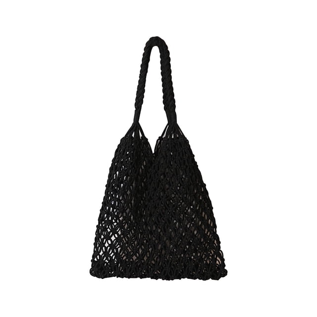Cotton Crochet Shoulder Bag - Handmade Boho Purse for Summer Outings & Casual Use
