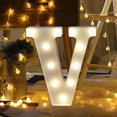 thumbnail image 2 of Special Offer! Alphabet LED Letter Lights Light Up White Plastic Letters Standing Hanging V, 2 of 3