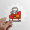 thumbnail image 1 of Bastet Egypt mas Sled Sun Vinyl Sticker Luggage Graffiti Flower Decal, 1 of 3
