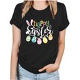thumbnail image 1 of RKSTN Hauts pour Femmes Décontracté Été Ample Grande Taille Imprimé Graphique Lapin de Pâques Blouse Mode Col Rond Manches Courtes T-shirt, 1 of 4