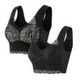thumbnail image 1 of Timegard 2pc Bras for Women Plus Size Lace No Underwire Full-Coverage High Support Comfort Everyday Bras, 1 of 2