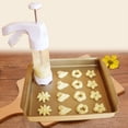 thumbnail image 4 of TIELUTT Cake Pattern Mould Cookie Pattern Kit White Battery Operated Cookie for Baking Large Alphabet for Baking Cookie compatible with Machine Cookie Letter Stamper Christmas Cookie Silicone, 4 of 7