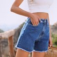thumbnail image 4 of JMYHOAM Jeans Short en Jean pour Femmes Shorts Décontractés Mo Taille Haute, 4 of 5