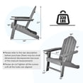 thumbnail image 4 of Costway 4PCS Patio Adirondack Chair Weather Resistant Garden Deck W/Cup Holder Grey, 4 of 7