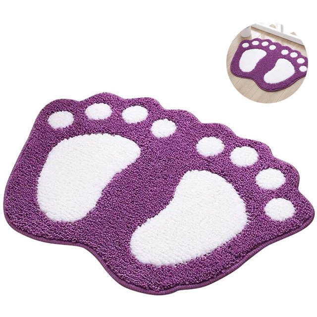 Cute Foot Pads Soft Microfiber Bathroom Rug Non Slip Doormat Cute Large Doormat Absorbent Carpet for Bedroom Kitchen Carpet
