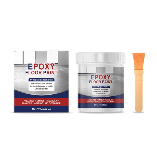 Yhmxh High-Glossceramic Tile Effect Epoxy Floor Coating Waterproof Water-Based Epoxy Floor Paint Non-Slip Wear-withstand Long-Lasting Garage Floor Paint Ceramic Paint
