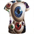 thumbnail image 2 of Creepy Watcher Eyeballs All Over Womens T Shirt, 2 of 2