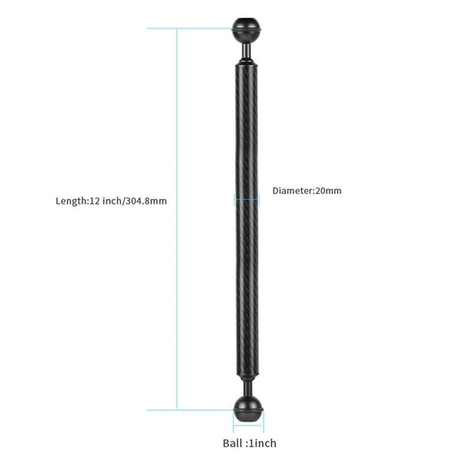 Mosiee Diving Action Camera Dual Ball Buoyancy Extension Rod For Underwater Photography