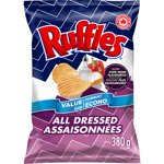 Ruffles Toutes les croustilles de pommes de terre aromatisées habillées Taille