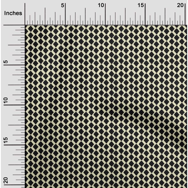 oneOone Georgette Viscose Fabric Diamond Block Print Fabric By Yard 42 Inch Wide