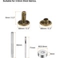 thumbnail image 2 of 200 Sets Leather Rivets 8 x 8mm Metal Double Cap Rivet Snaps Studs Fasteners with 3pcs Setting Tools Rivets for Leather Craft DIY Repair Decoration, Bronze, 2 of 7