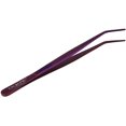 thumbnail image 1 of O'Creme Stainless Steel Precision Kitchen Culinary 8 Inch Tweezer Tongs (8" Curved, Purple), 1 of 3