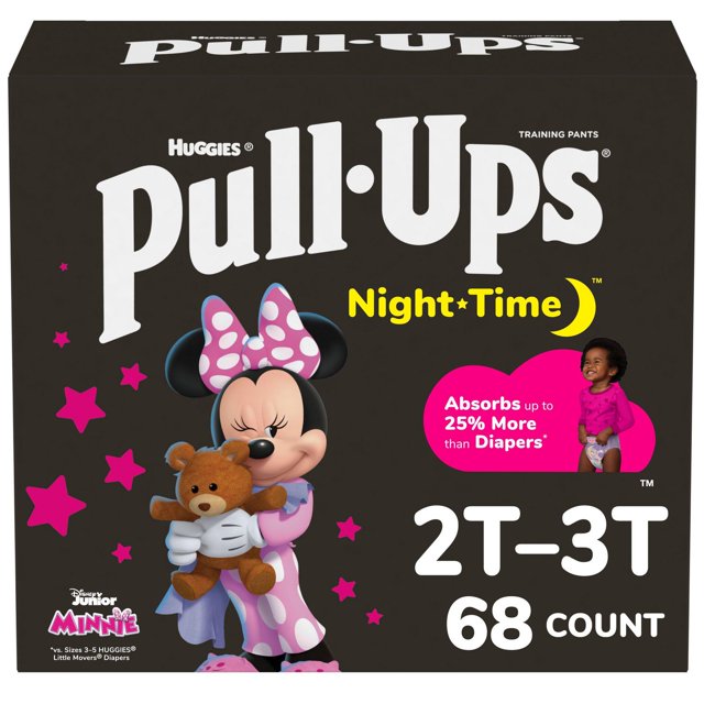 Pull-Ups Night Time Training Pants, Giga Pack, Size: 2T-6T