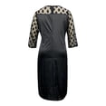 thumbnail image 4 of LSLJS Fashion Women Sexy Plus Size Long Sleeve Floral Print Splicing Perspective Dress, 4 of 6