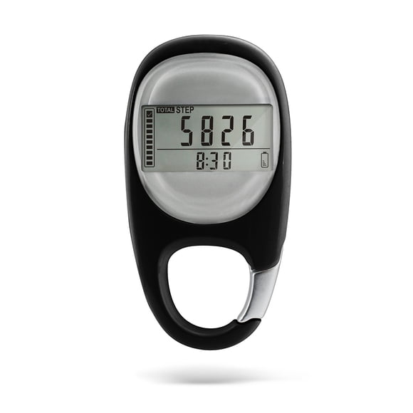 ZLight Digital Display Walking Pedometer with Clip Accurate Fitness Step Counter Calories Equipment for Running Black