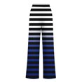 thumbnail image 3 of Pants for Women, Womens Fashionable Striped Printed Drawstring Wide Leg Pants, 3 of 4